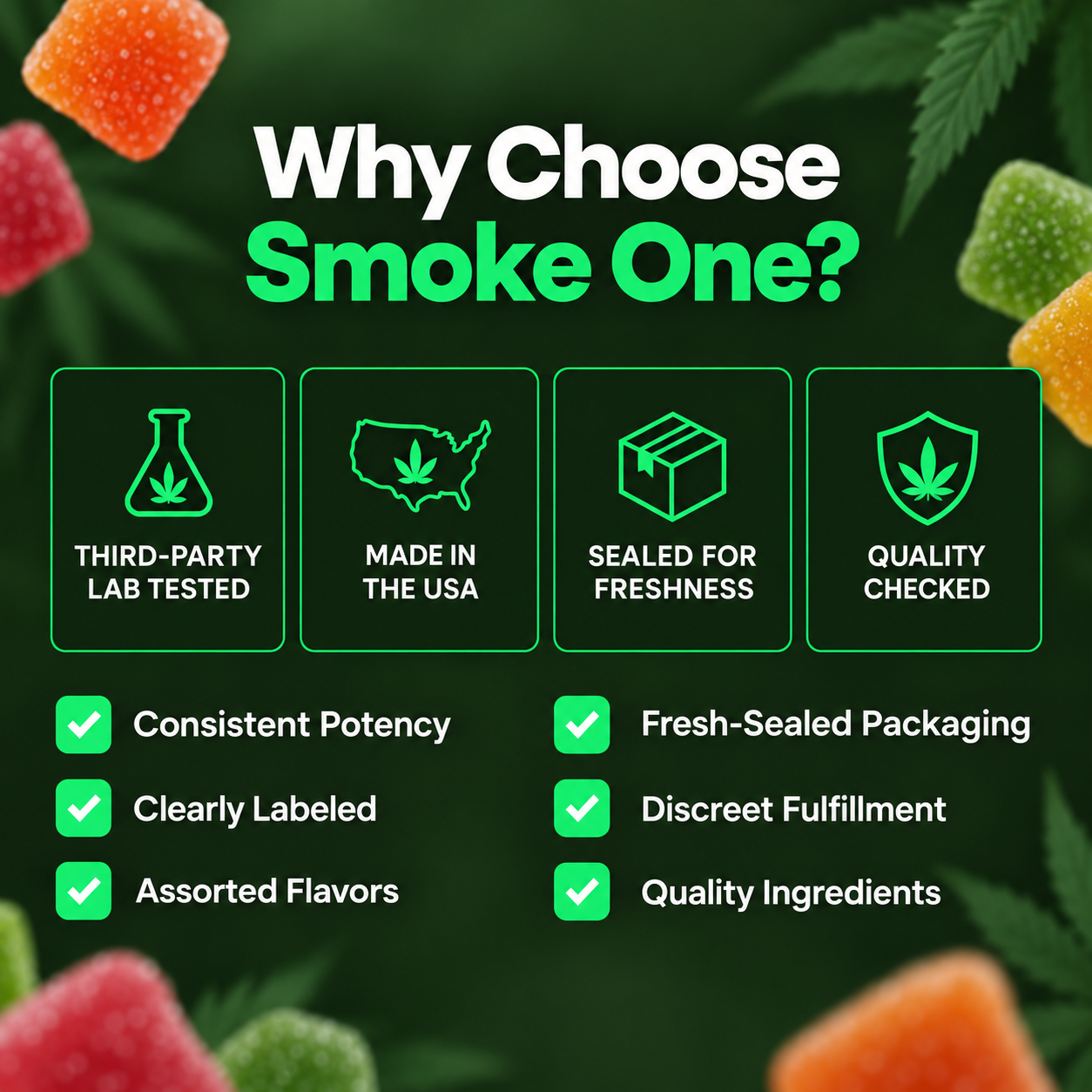 Why choose Smoke One gummies